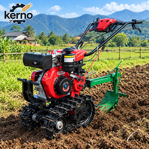 Motocultor diésel de 160 kg con orugas para arar, abrir surcos, desherbar, fertilizar y cultivar en la agricultura. - Product Image 1