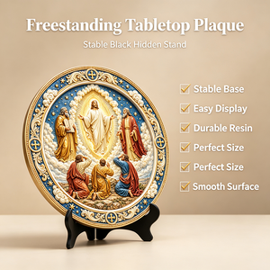 Placa de Resina con Relieve 3D Personalizada, Arte Decorativo, Transfiguración de Jesús, Moisés, Elías, Pedro, Santiago, Juan, Iglesia Católica, Decoración de Pared para el Hogar - Product Image 2