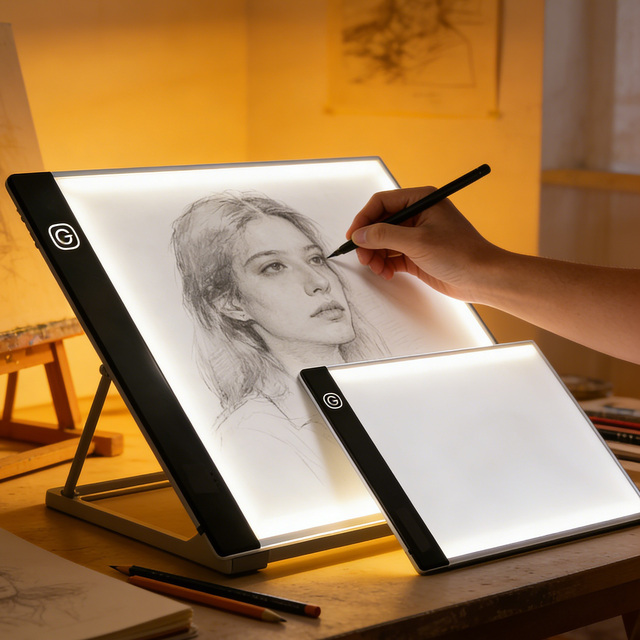 A4/A5 LED Light Pad Ultra Thin Dimmable Tracing Board for Art Students, Art Exam Sketch Copying & Refining  Craft Lovers