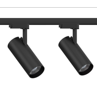 Projecteur LED sur rail orientable avec puissance et température de couleur réglables, CRI90, en aluminium, pour magasins commerciaux et points de vente
