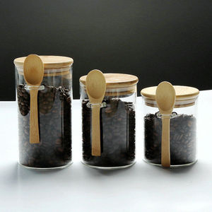 Frasco <span class=keywords><strong>de</strong></span> vidrio <span class=keywords><strong>de</strong></span> borosilicato ecológico <span class=keywords><strong>para</strong></span> alimentos, especias, frutos secos, dulces, tarro <span class=keywords><strong>de</strong></span> grano <span class=keywords><strong>de</strong></span> café, tarro <span class=keywords><strong>de</strong></span> almacenamiento <span class=keywords><strong>de</strong></span> vidrio transparente con cuchara y tapa <span class=keywords><strong>de</strong></span> madera <span class=keywords><strong>de</strong></span> bambú - Product Image 5
