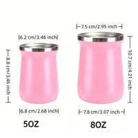 Tasse à maté en acier inoxydable 18/8, 8 oz, à double paroi, isolée sous vide, gourde isotherme, qualité alimentaire, durable, pour voyage