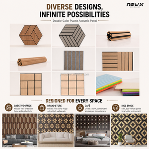 Panel acústico de diseño geométrico encastrable para decoración de estudio - Product Image 2