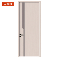 Portes intérieures commerciales pour halls et chambres, portes de maison en MDF avec incrustation décorative et stratifié anti-rayures
