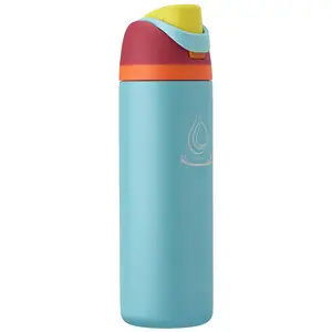 2024 New Two Ways Freesip Spout Drinking Vacuum Flask Thermos Luxury Owala Stainless Steel Water Bottle With Straw