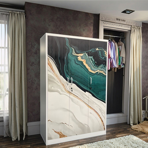 Nuovo Arrivo: Armadio Moderno in Acciaio Stampato con Ante Multiple, Specchio e Spazio di Archiviazione per Camera da Letto/Appartamento - Mobili Domestici Durevoli - Product Image 3