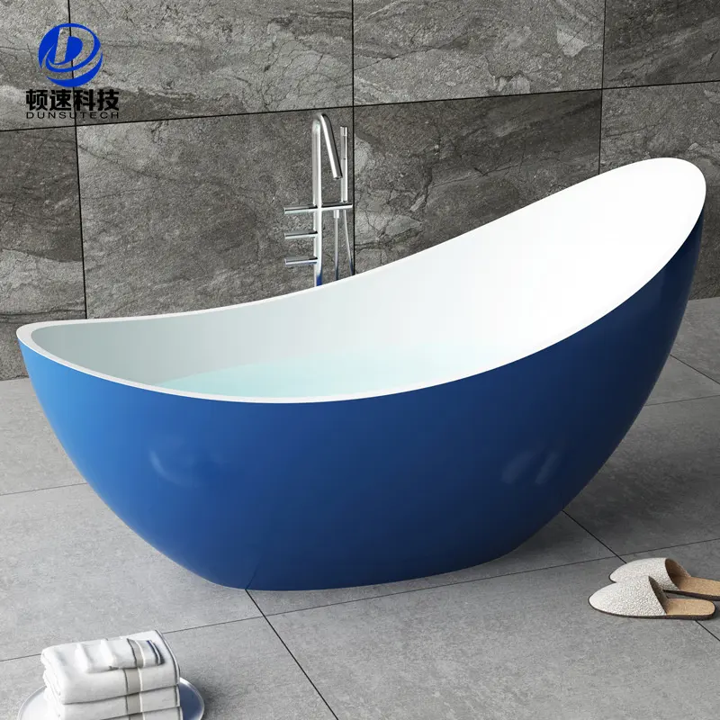 New design hotel free standing artifical stone soaking bathtubs