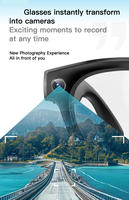 Nouvelles lunettes intelligentes GS380 : Traduction IA, lecture de musique, vidéo, photo, contrôle tactile par application, chargement Type-C