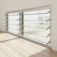 Volets en verre de sécurité extérieurs modernes horizontaux automatiques et manuels, fenêtres à persiennes personnalisées, fabrication sur mesure