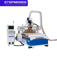 Machine de fraisage CNC à nesting 1300x2800 avec contrôleur Syntec, servomoteur, table à vide et changeur d'outils automatique (ATC) pour le bois