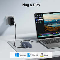 Station d'accueil Thunderbolt 3 40 Gbps avec double boîtier SSD NVMe M.2, Hub Thunderbolt 4, PD 100W, HDMI 4K, USB-A 10 Gbps