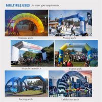 Arche de départ et d'arrivée pour marathon en plein air, arche personnalisée scellée à l'air, arche gonflable personnalisable pour événements