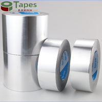 Ruban adhésif en aluminium avec colle à solvant et papier de support, conducteur, pour scellement, réfrigérateurs et conduits industriels