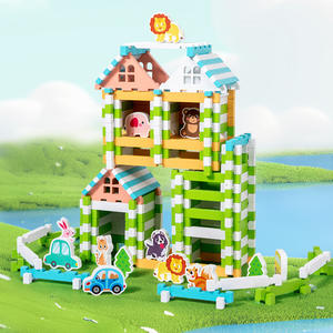 ชุดบล็อกตัวต่อไม้สำหรับทั้งชายและหญิงลายไม้สำหรับสถาปนิกเพื่อการศึกษาปฐมวัยแบบ DIY สำหรับเด็กของเล่นเสริมจินตนาการในอวกาศ - Product Image 3