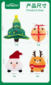 Venta al por mayor de juguetes de peluche para mascotas, juguetes de Navidad para gatos, divertidos juguetes para masticar, juegos de regalo de embalaje de Papá Noel, Kits de artesanía de Navidad con hierba gatera en el interior - Product Image 3