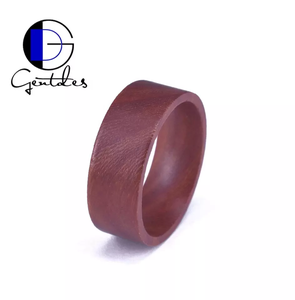 जेंटस गहने 8 मिमी फ्लैट लाल सैंडल लकड़ी की अंगूठी unisex वादा पुरुषों महिलाओं को अनुकूलित इनले अनंत काल शादी की अंगूठी के लिए - Product Image 2