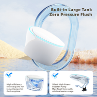 Toilette intelligente de luxe, service OEM ODM, WC intelligent à poser au sol, bidet intelligent pour salle de bain moderne