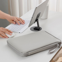 Étui pour tablette en cuir PU souple et durable haut de gamme, grande capacité, protection antichoc pour ordinateur portable et doublure intérieure portable