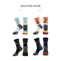 Chaussettes de sport mi-mollet en coton avec logo personnalisé, chaussettes de sport respirantes en maille avec logo personnalisé, chaussettes de sport unisexes pour le basketball