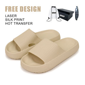가벼운 여름 프린트 <span class=keywords><strong>EVA</strong></span> 오픈토 플랫폼 두꺼운 밑창 미끄럼 방지 통기성 키높이 실내 슬리퍼 - Product Image 1