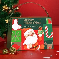 Boîte cadeau de Noël, boîte en papier cadeau pour bonbons aux pommes de la veille de Noël