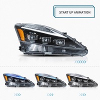 Phares LED d'usine 2ème génération XE20 IS 220d/F 300 350, feux avant de voiture à clignotants séquentiels 2006-2012 pour Lexus IS250