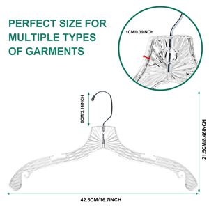 Cintres en plastique transparents pour magasins et boutiques - Product Image 2