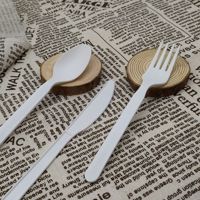 Couverts jetables biodégradables PLA personnalisés de 6/7 pouces pour les fêtes