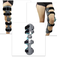 Attelle de fixation ajustable et respirante pour genou avec fermeture auto-agrippante, soutien du membre inférieur pour thérapie physique du ménisque