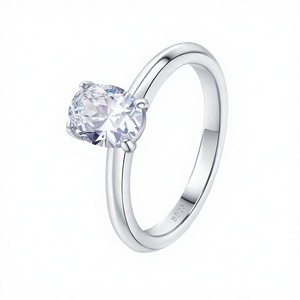 925 Sterling <b>Silver</b> Platinum Plated Radiant Natural Oval Blue Gemstone <b>Solitaire</b> <b>Ring</b> Fine Jewelry for Engagement Wedding Gift - Product Image 4