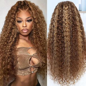 วิกผมหน้าผากลูกไม้แบบไม่ต้องใช้กาว แบบผมหยิกฟู วิกผมแท้แบบ HD Lace Frontal วิกผมแท้จากบราซิลสำหรับผู้หญิงผิวสี - Product Image 4