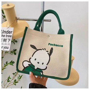 Bolsa de Mano de Lona Orgánica Lisa con Estampado Personalizado, Bolsa de Compras de Algodón de Lona Hecha a Mano Reutilizable con Logotipo - Product Image 6