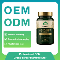 Capsules de zinc et de cuivre, complément alimentaire pour l'équilibre minéral avec minéraux chélatés, fabricant de capsules de zinc et de cuivre en marque privée OEM