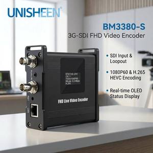 Encodeur vidéo Unisheen BM3380-S H.265 1080P60 Gigabit Hardware 3G-SDI prenant en charge la diffusion RTMP à une touche pour YouTube et <span class=keywords><strong>Facebook</strong></span> Live - Product Image 1