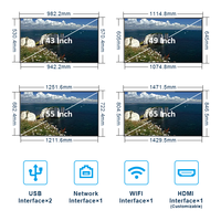 Affichage numérique mural 32/43 pouces, système Android 11 Windows Ops, petit affichage numérique et écrans, menu numérique pour affichage