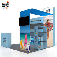 Stand d'exposition portable en tissu tendu sans outil, 10*10, en aluminium, pour salon professionnel, stand de foire artisanale
