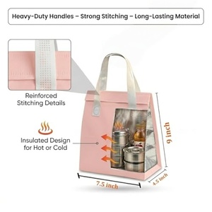 Sac isotherme jetable en non-tissé avec doublure en aluminium pour la distribution extérieure de thé au lait chaud et de crème glacée - Product Image 4
