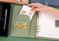 Carnet de notes professionnel A5 personnalisé en gros, à feuilles mobiles, reliure piquée, en tissu de lin et cuir PU, couverture rigide avec boucle magnétique