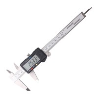 Pied à coulisse numérique en acier inoxydable 0-150 mm 0,01 mm avec écran LCD durable et conversion mm/pouces