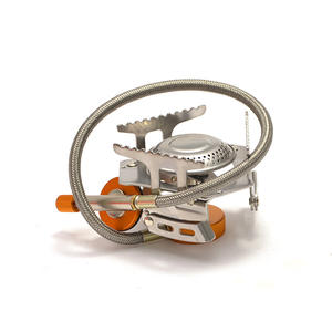 Réchaud à gaz portable d'extérieur argenté 103 brûleurs sans allumage pour camping, pique-nique, cuisine, pêche, voyage en voiture - Product Image 1