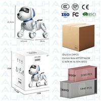 AiJH RC Robot Chien Télécommandé Intelligent AI, avec fonctions STEM, chant, programmation, marche, danse et intelligence artificielle