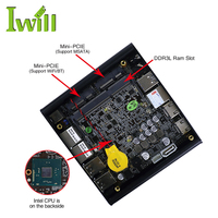 Mini PC industrial sin ventilador Nuc Nano J3060 Win10 RTS Factory 2 * MINI PCI-E 2 * LAN 4GB Memoria de video Mini PC integrada para AU US EU