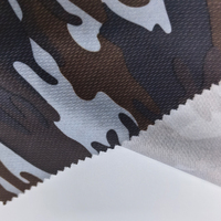Tissu maille respirant 170 GSM en polyester 100 % à motif camouflage imprimé, type œil-de-perdrix, pour shorts de sport et vêtements de sport