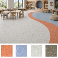 P-Klasse Homogener PVC-Vinylbodenbelag 2mm für Gewerbe und Schulen Langlebiger Wasserdichter Rutschfester Bodenbelag