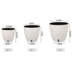 <span class=keywords><strong>Maceta</strong></span> de plástico moderna de alta calidad a bajo precio, <span class=keywords><strong>maceta</strong></span> redonda de orquídeas con riego automático, decoración de plantación blanca para escritorio, hogar y oficina - Product Image 6