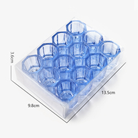 Fournitures pour Ongles Tasse en Verre Transparent Outil de Manucure Verre Liquide pour Ongles Tasses Dappen