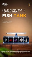 Nouveau modèle d'aquarium en verre ultra-blanc multi-compartiments avec filtre arrière isolant pour la culture de petits poissons de combat dans le salon