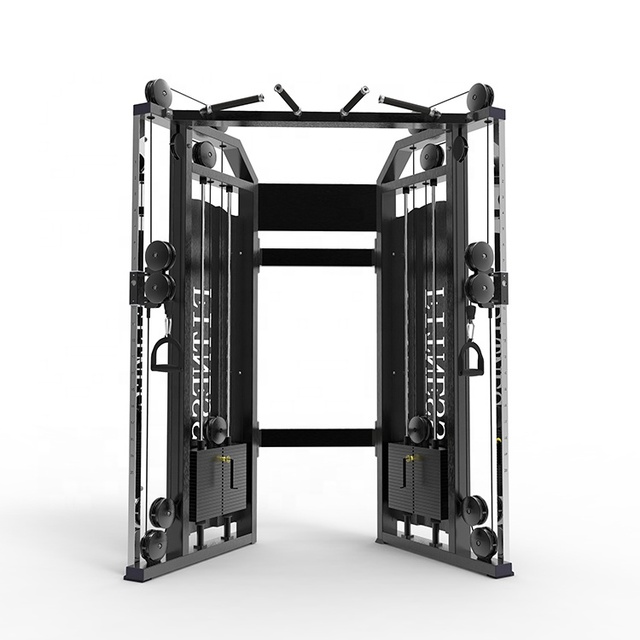 Gym Fitness Equipment / Multi Functional Trainer Multi Gym Station Function Dual Pulley System Cable Crossover Trainer