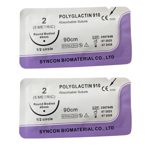 Suturas Quirúrgicas Absorbibles de <span class=keywords><strong>Catgut</strong></span> Crómico 4-0 PGA 910 PGLA, Sutura Monocryl PGCL - Product Image 2