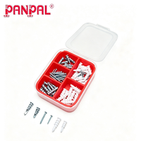 100 pièces d'ancres en plastique pour cloisons sèches, en fonte de zinc, avec vis autotaraudeuses, assortiment de quincaillerie DIY